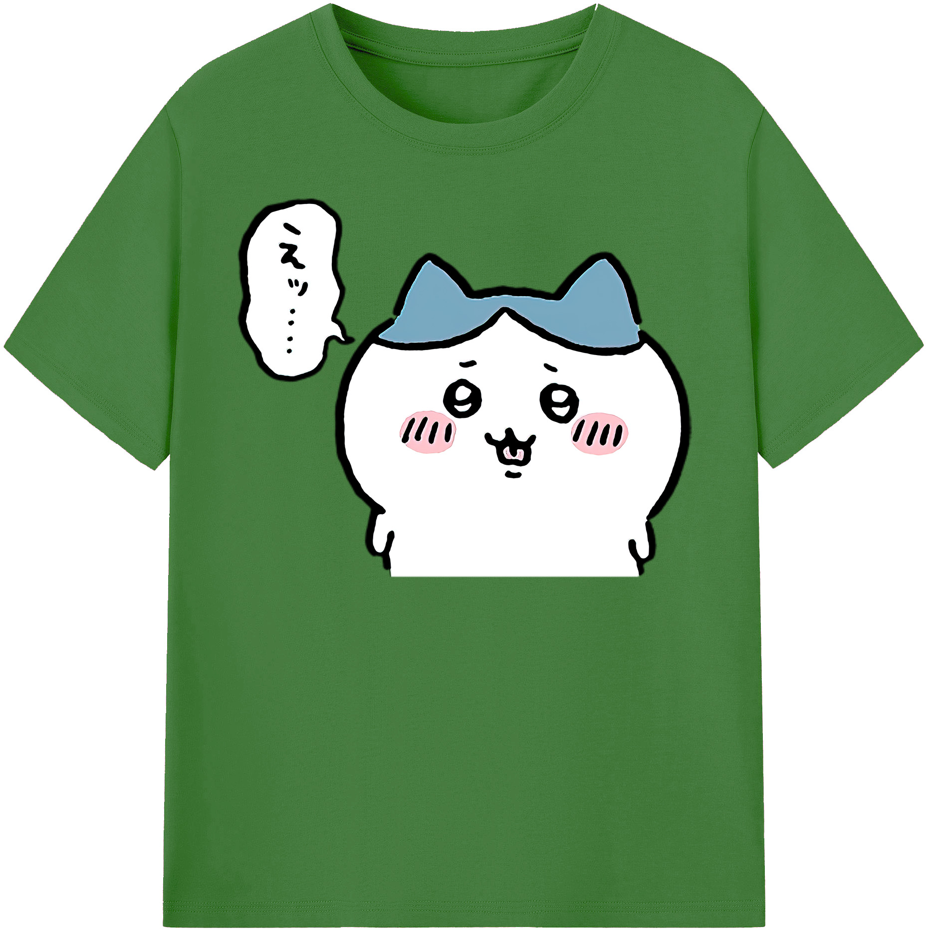 （画像用） ちいかわ ハチワレ Chii-kawa hachiware レディースカジュアルプリントTシャツ（綿100％）